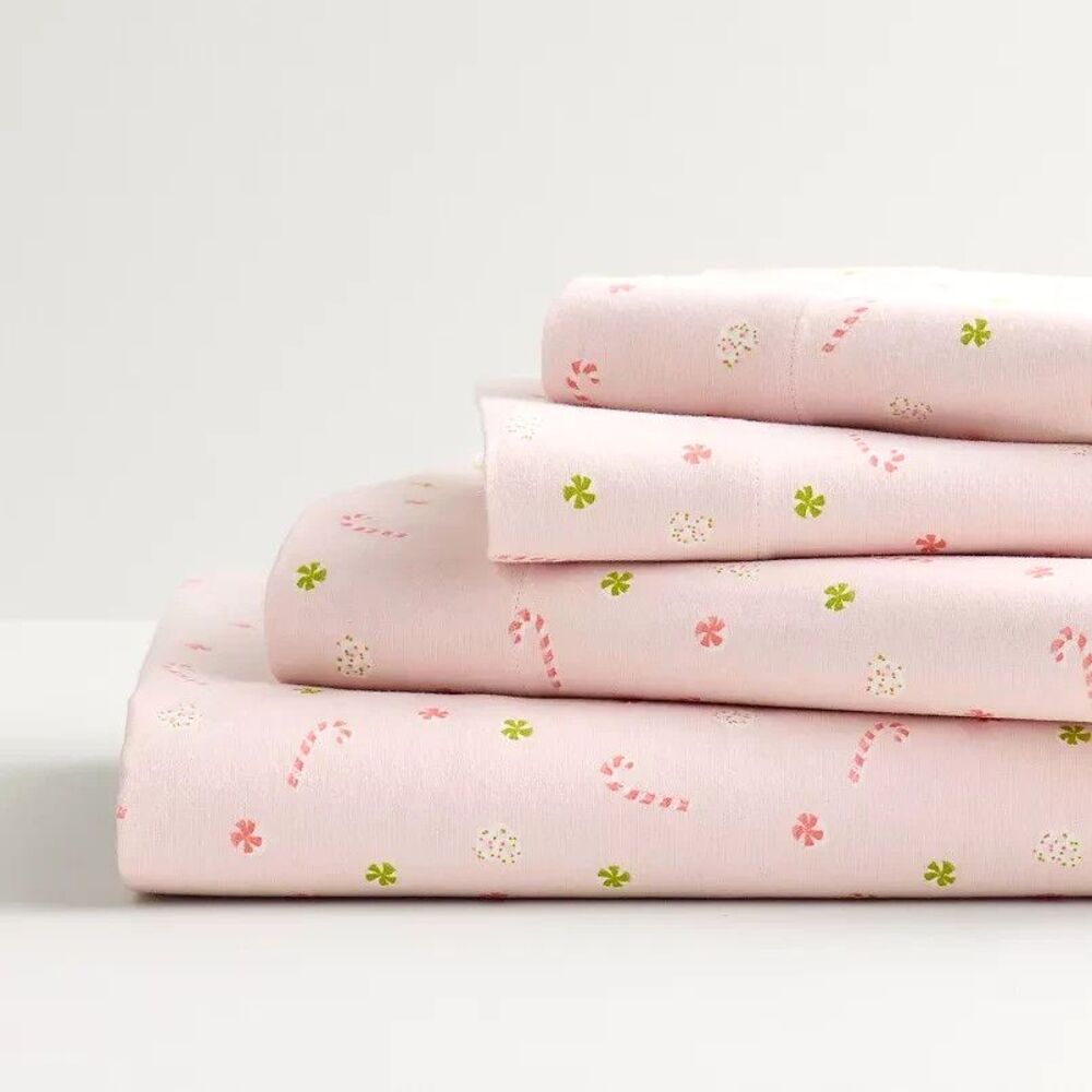 NEW Cuddl Duds Queen Heavyweight Cotton Flannel Sheet Set Scenic Snowmen